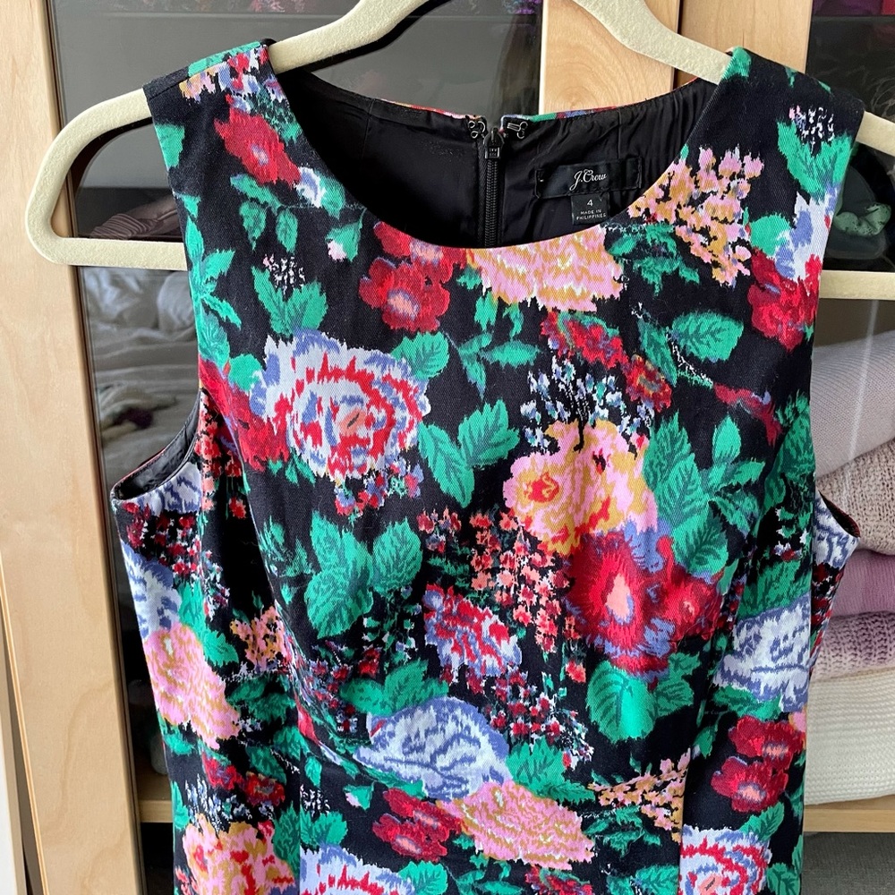 J Crew cotton floral sheath dress.  Size 4.